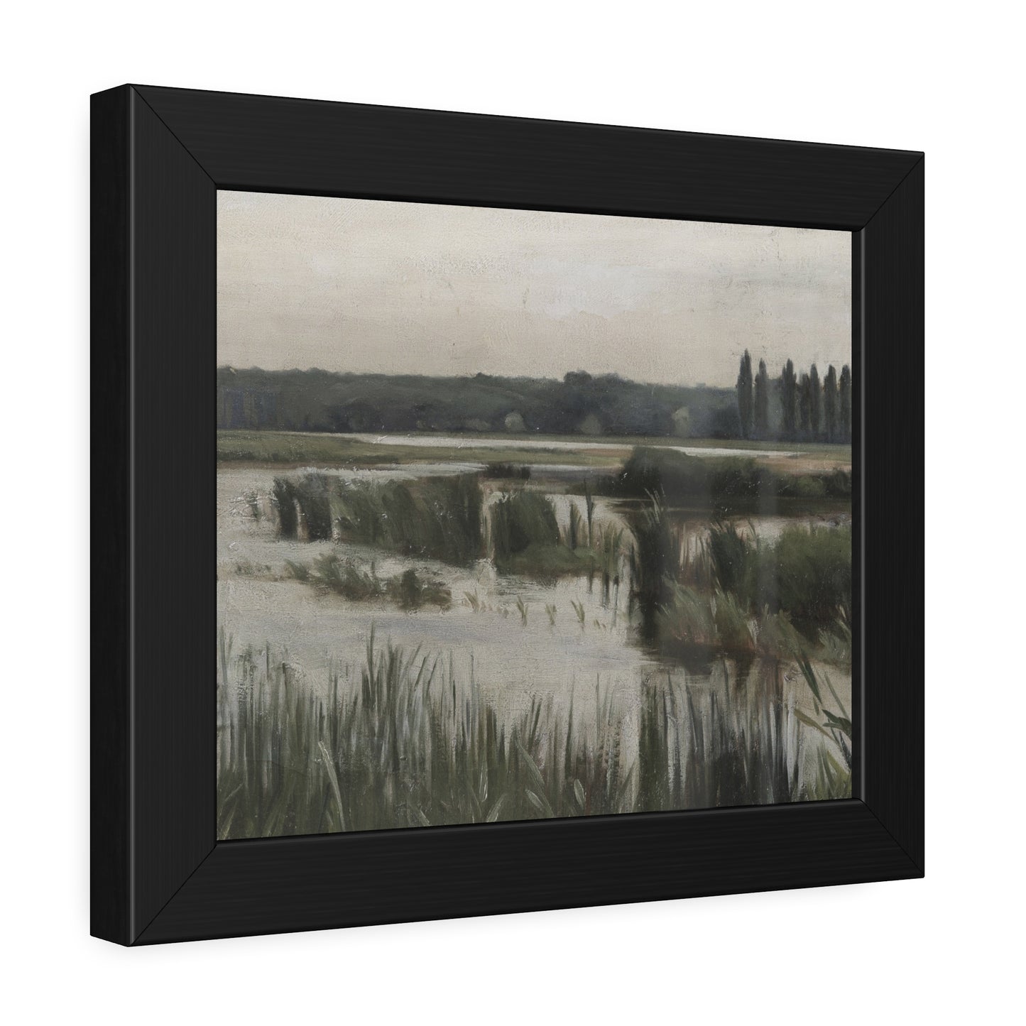 Framed Poster - Serene Marshland Landscape Art Print