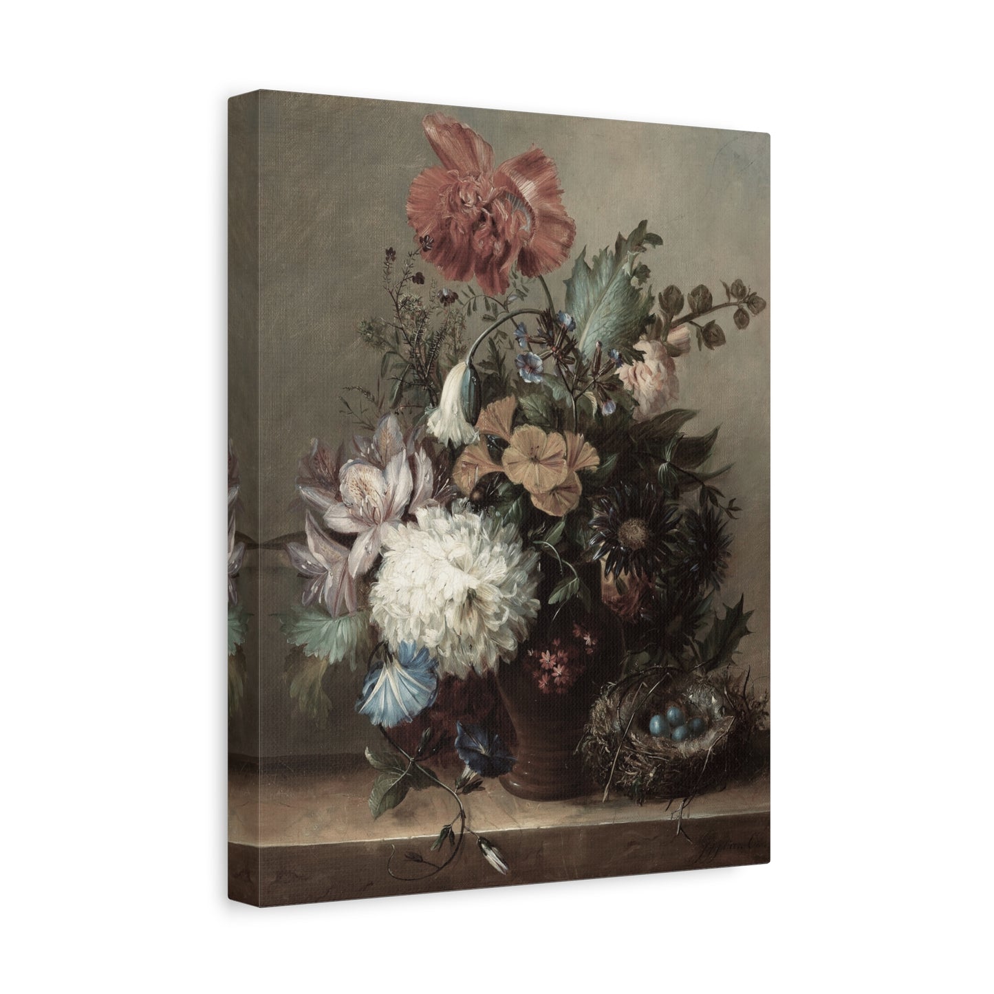 Vintage Floral Still Life Canvas Print