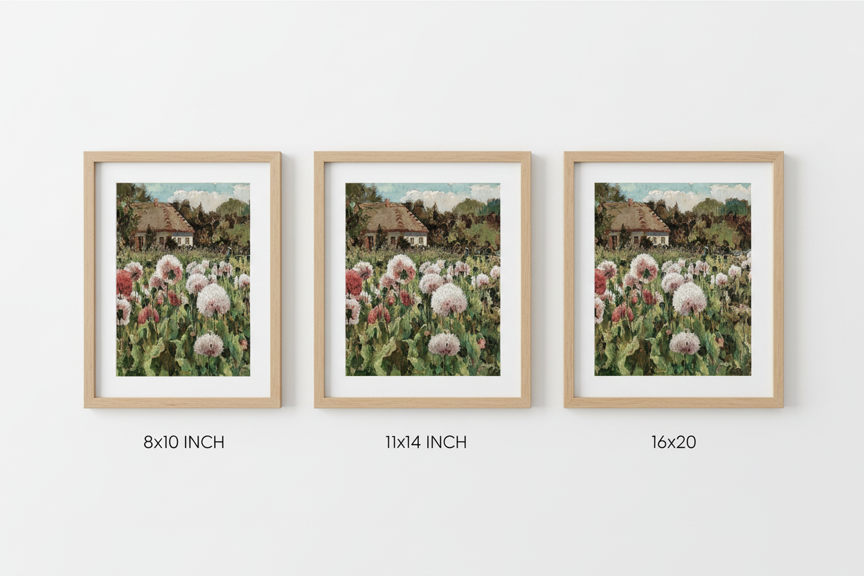 Frame sizes comparison