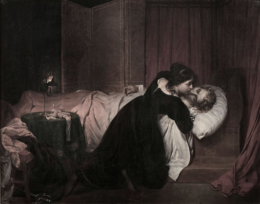 Romantic Vintage Art Print | Dark Academia Bedroom Decor | Moody Classical Wall Art | Printable Digital Download