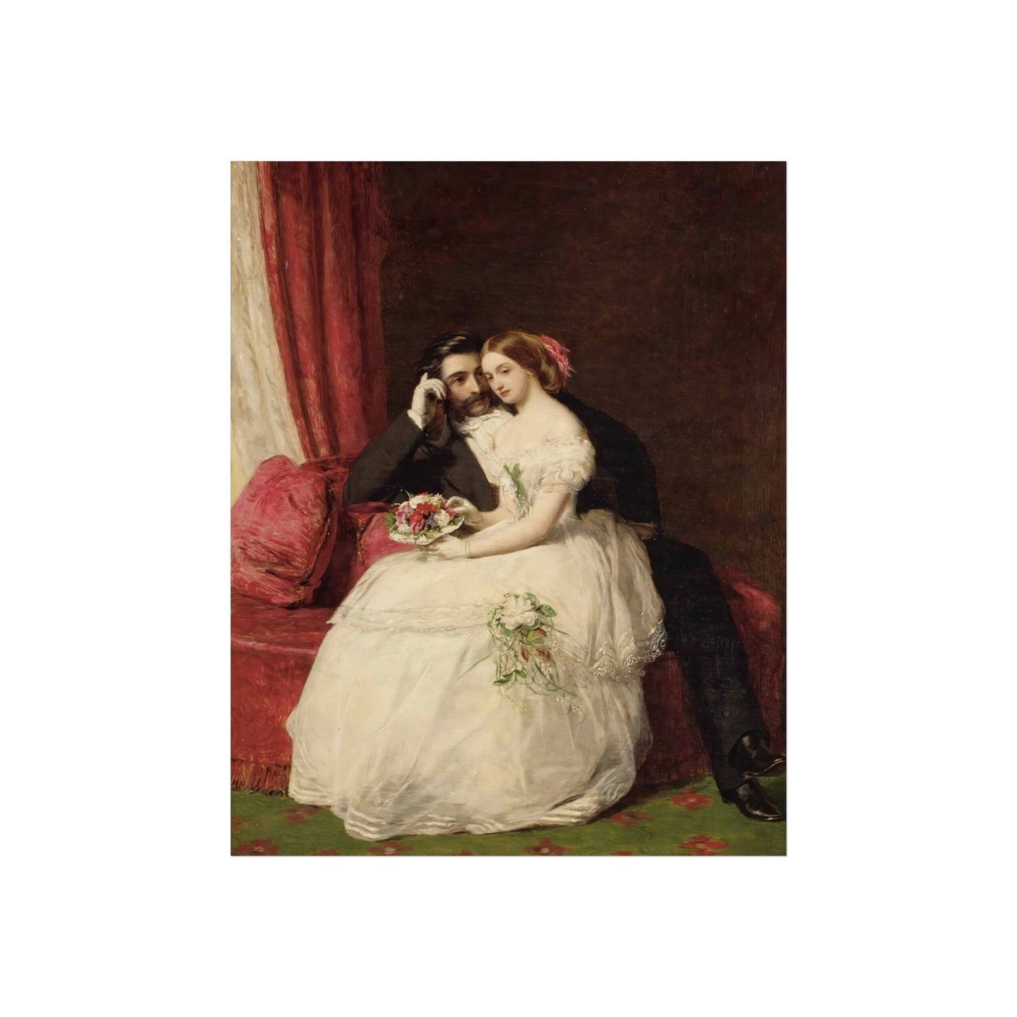 Romantic Victorian Couple Fine Art Poster