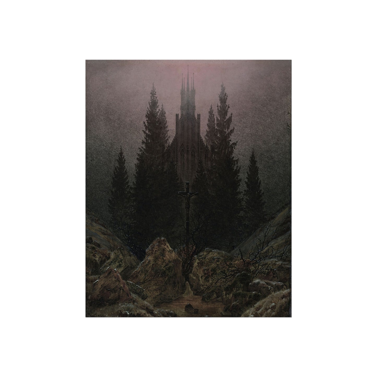 Fine Art Poster — Gothic Forest Castle Print