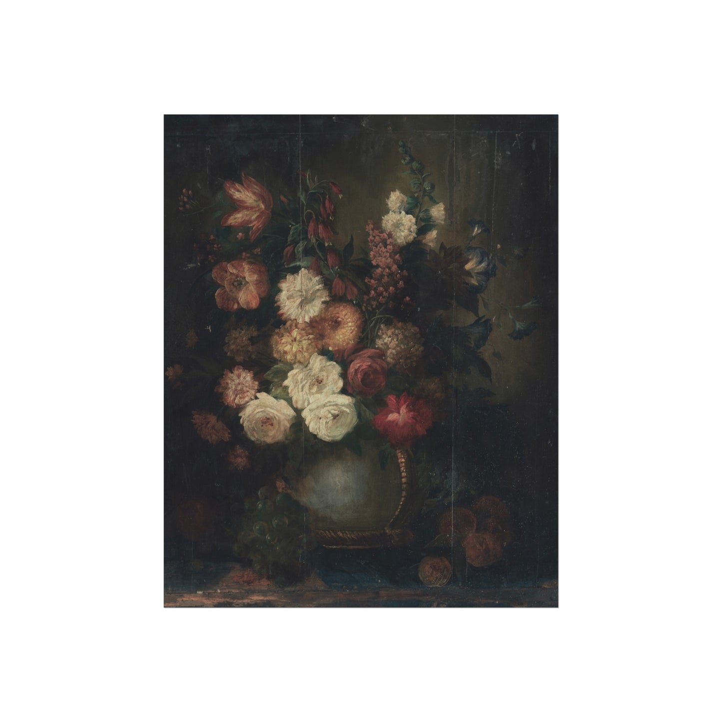 Fine Art Poster — Vintage Dark Floral Still Life Print