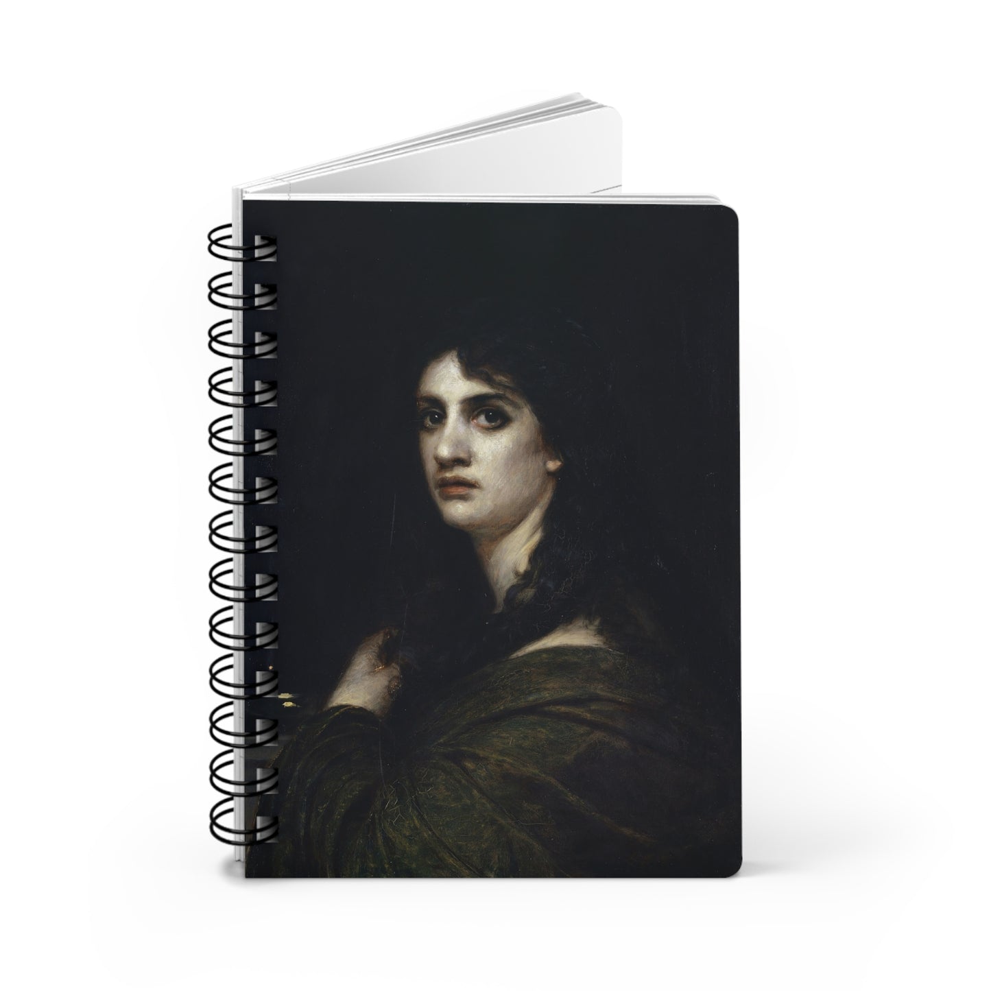 Victorian Portrait Spiral Journal — Moody Vintage Art Notebook