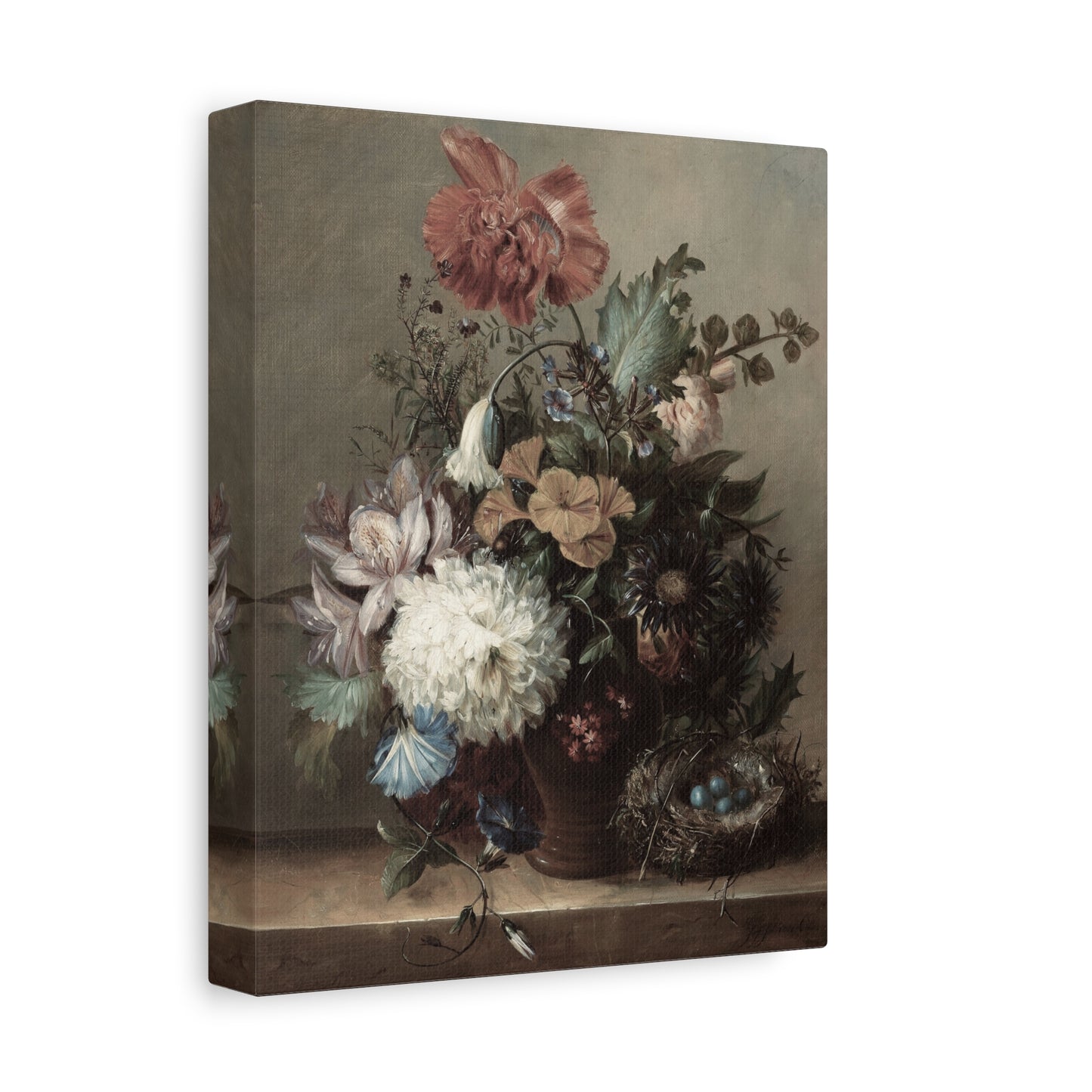 Vintage Floral Still Life Canvas Print