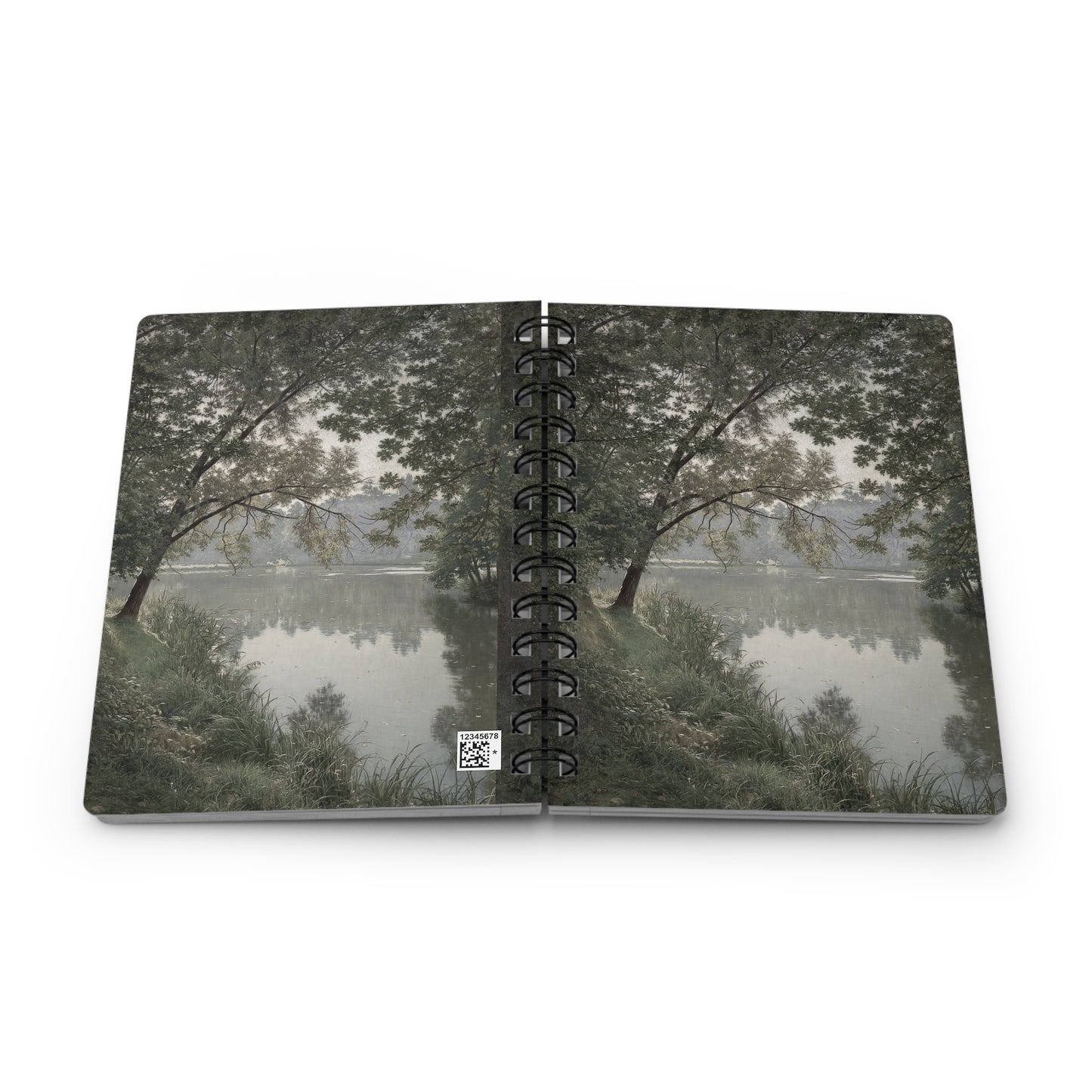 Spiral Notebook — Serene Lakeside Landscape Journal