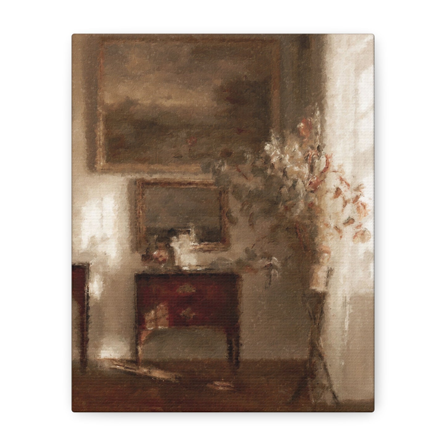 Soft Vintage Interior Matte Canvas Wall Art — Stretched 1.25"