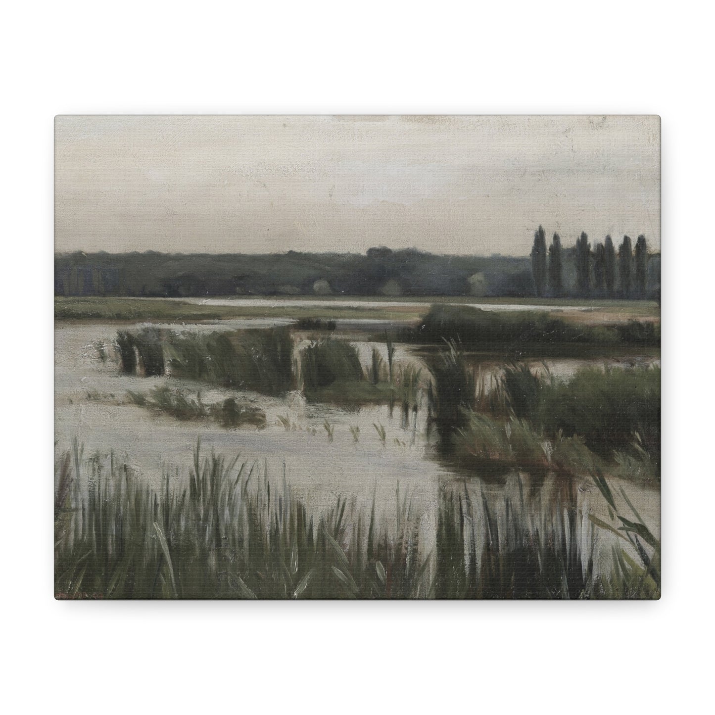 Marshland Landscape Canvas Print — Serene Coastal Wetlands Wall Art