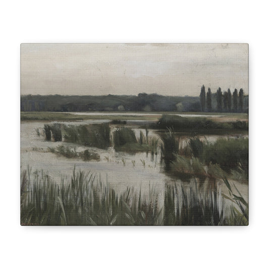 Marshland Landscape Canvas Print — Serene Coastal Wetlands Wall Art