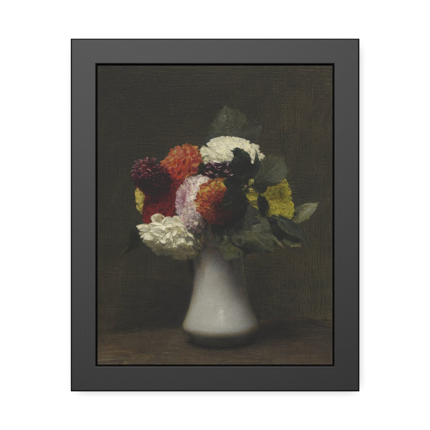 Framed Floral Still Life Poster — Vintage Vase Wall Art