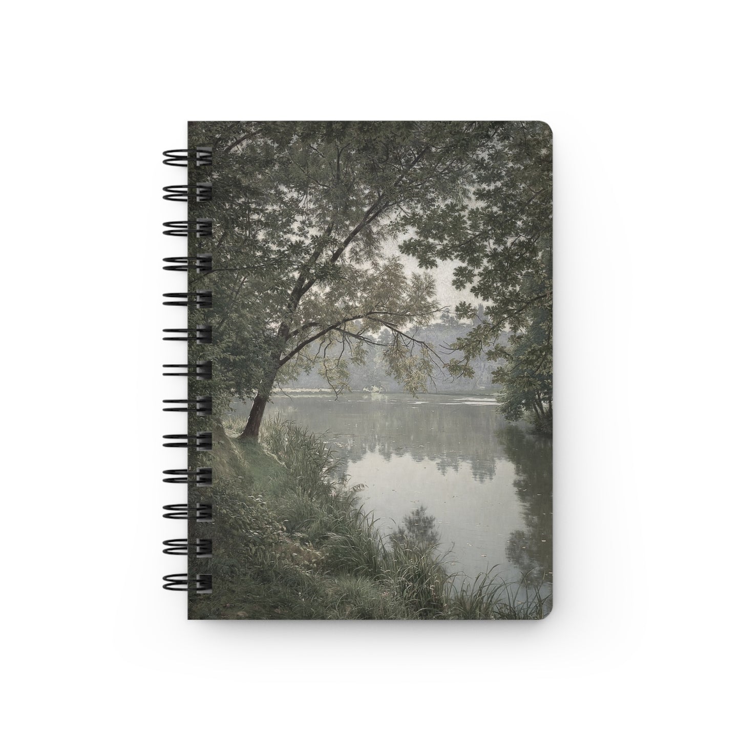 Spiral Notebook — Serene Lakeside Landscape Journal