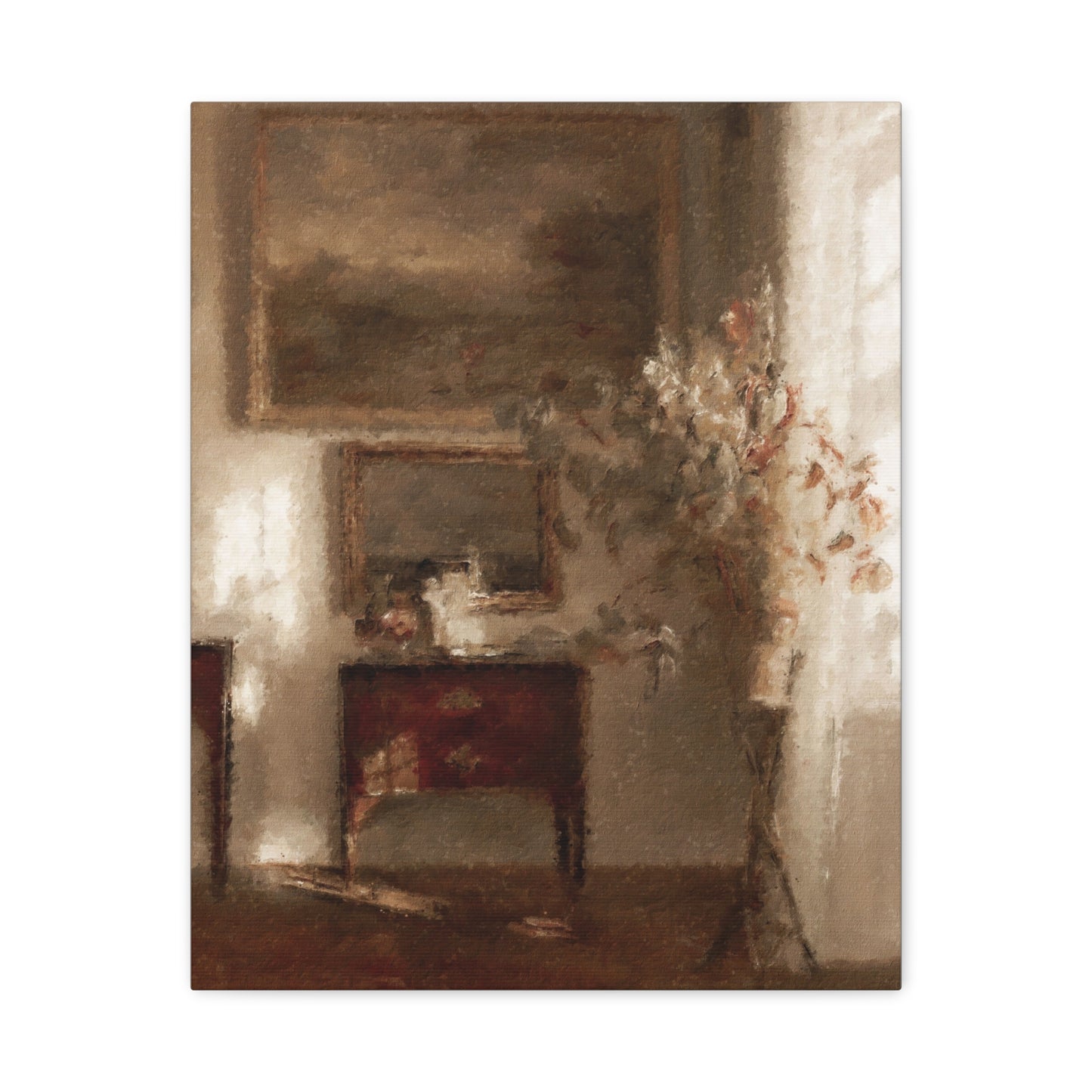 Soft Vintage Interior Matte Canvas Wall Art — Stretched 1.25"