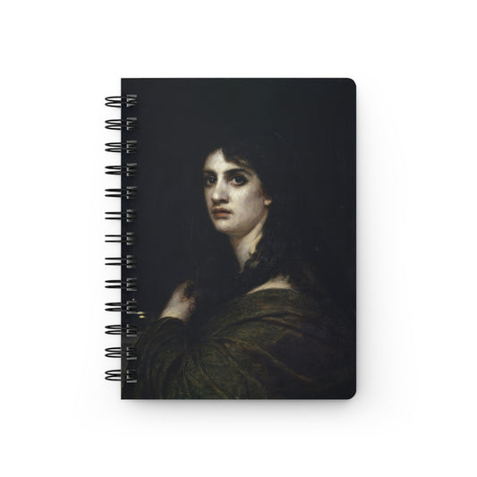 Victorian Portrait Spiral Journal — Moody Vintage Art Notebook