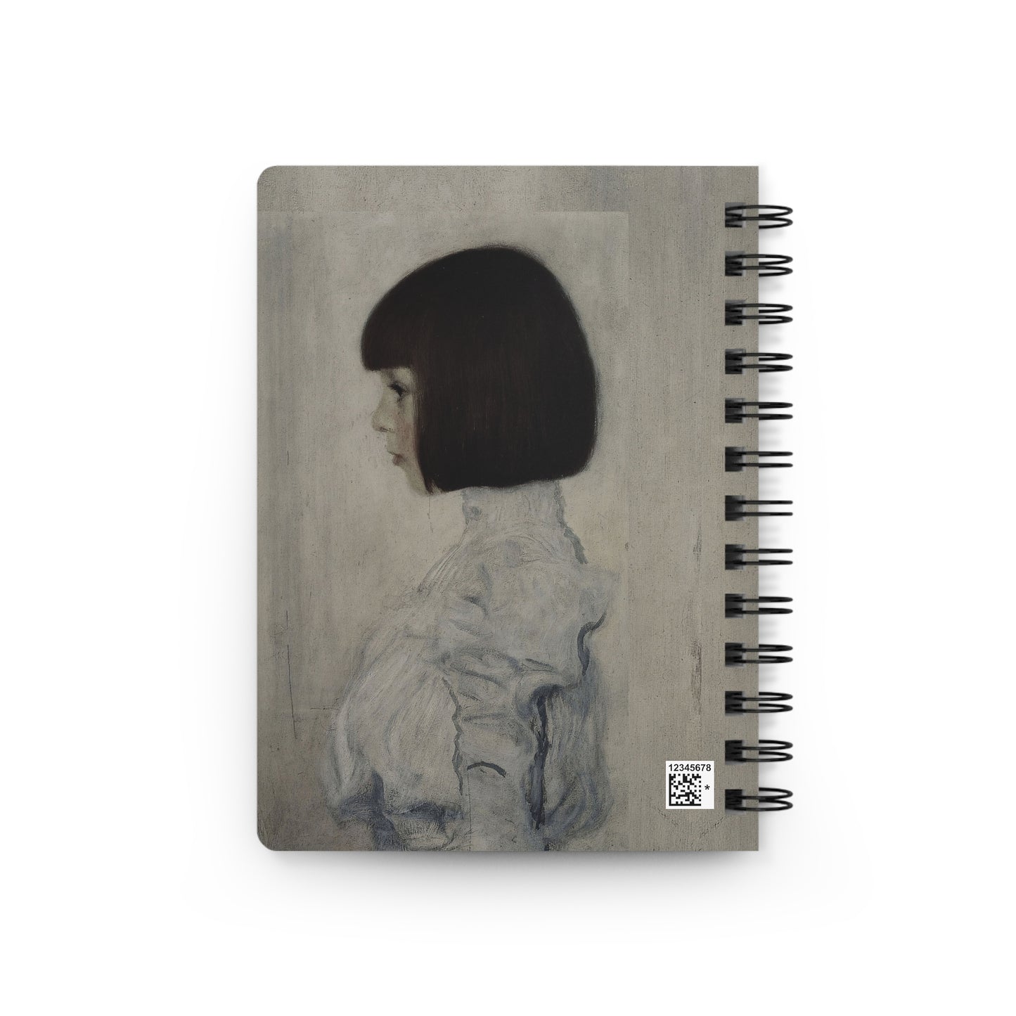 Portrait Art Spiral Journal — Vintage Girl Profile Notebook for Sketching & Writing