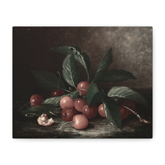 Canvas Print - Vintage Cherry Still Life Matte Stretched Wall Art