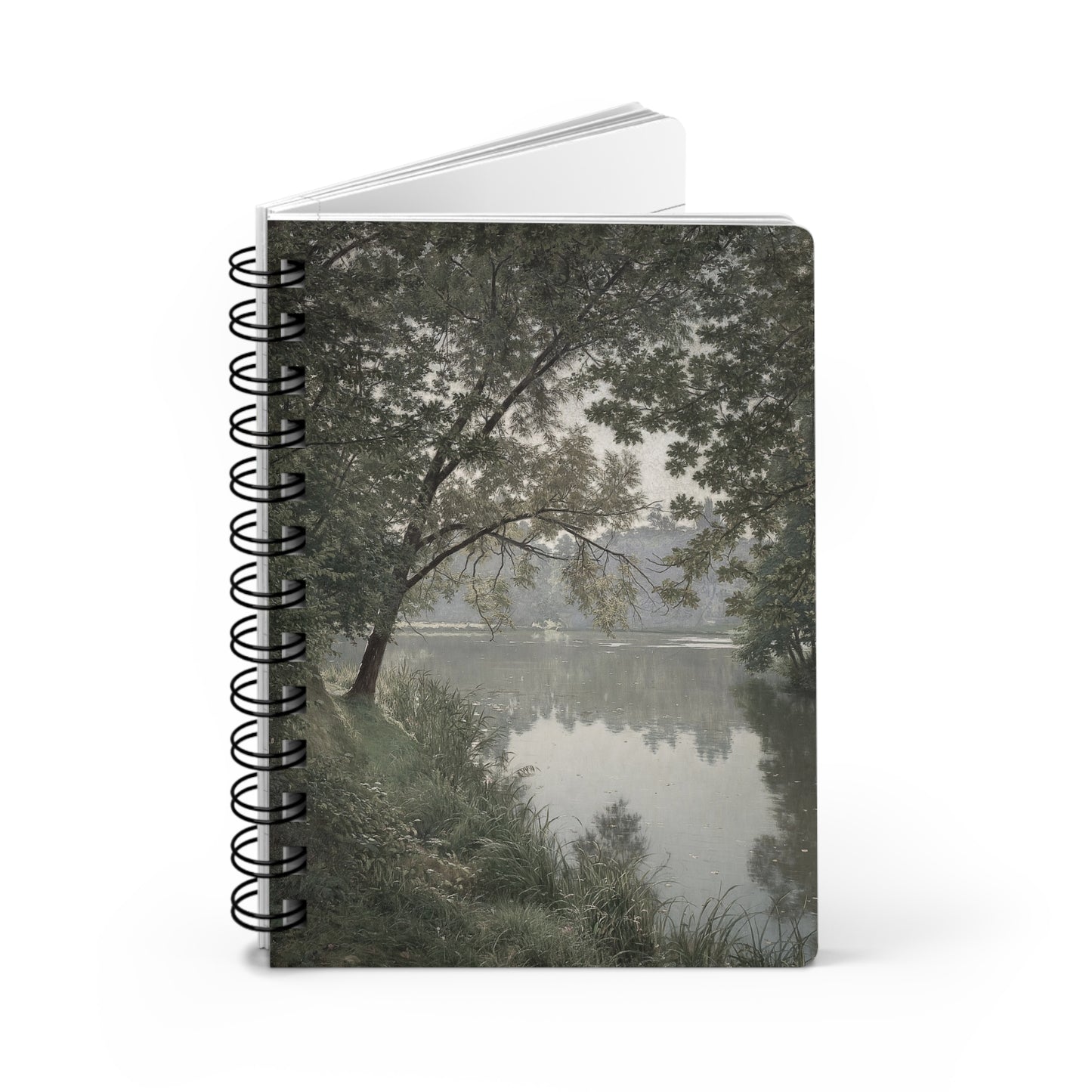 Spiral Notebook — Serene Lakeside Landscape Journal