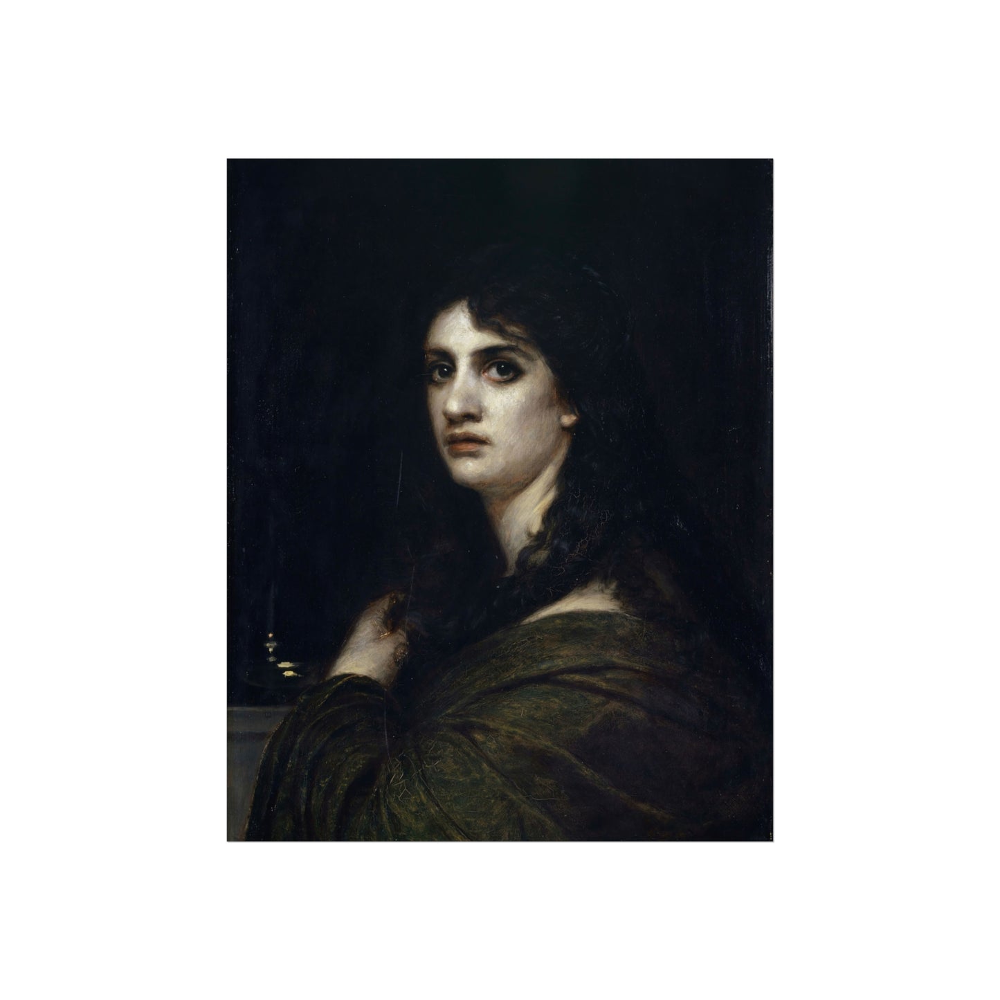 Moody Vintage Portrait Fine Art Poster — Dark Romantic Wall Art