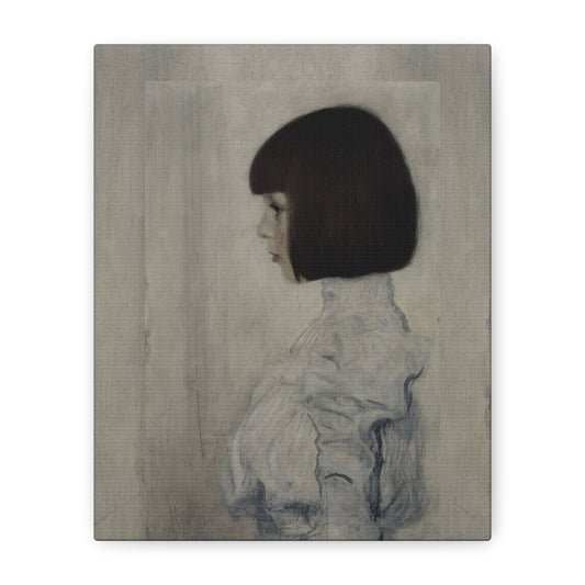 Matte Stretched Canvas — Vintage Portrait Girl Wall Art