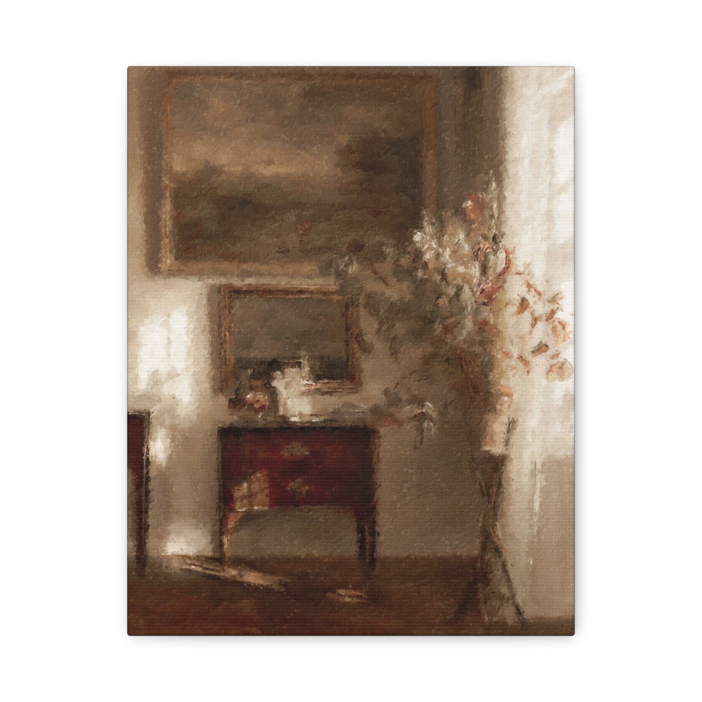 Soft Vintage Interior Matte Canvas Wall Art — Stretched 1.25"