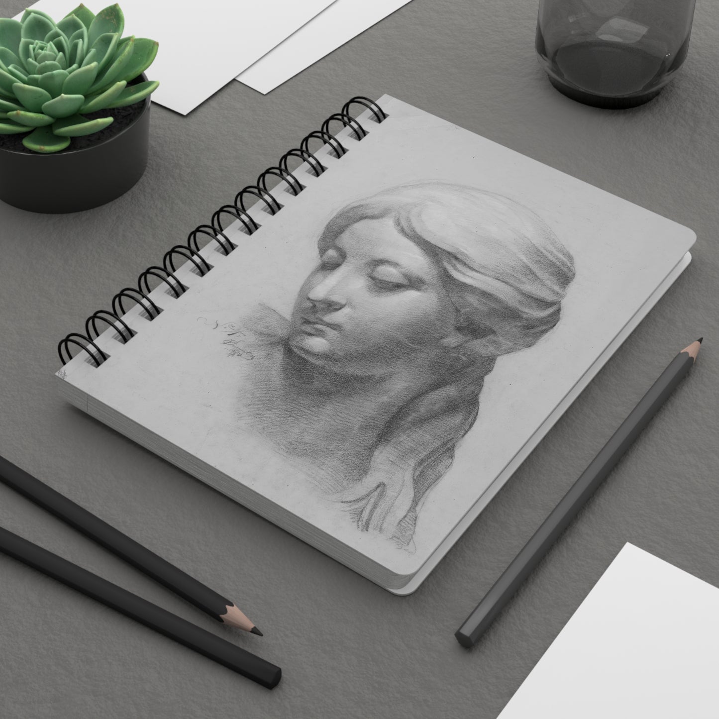 Classical Sculpture Sketch Spiral Notebook — Art Study Journal