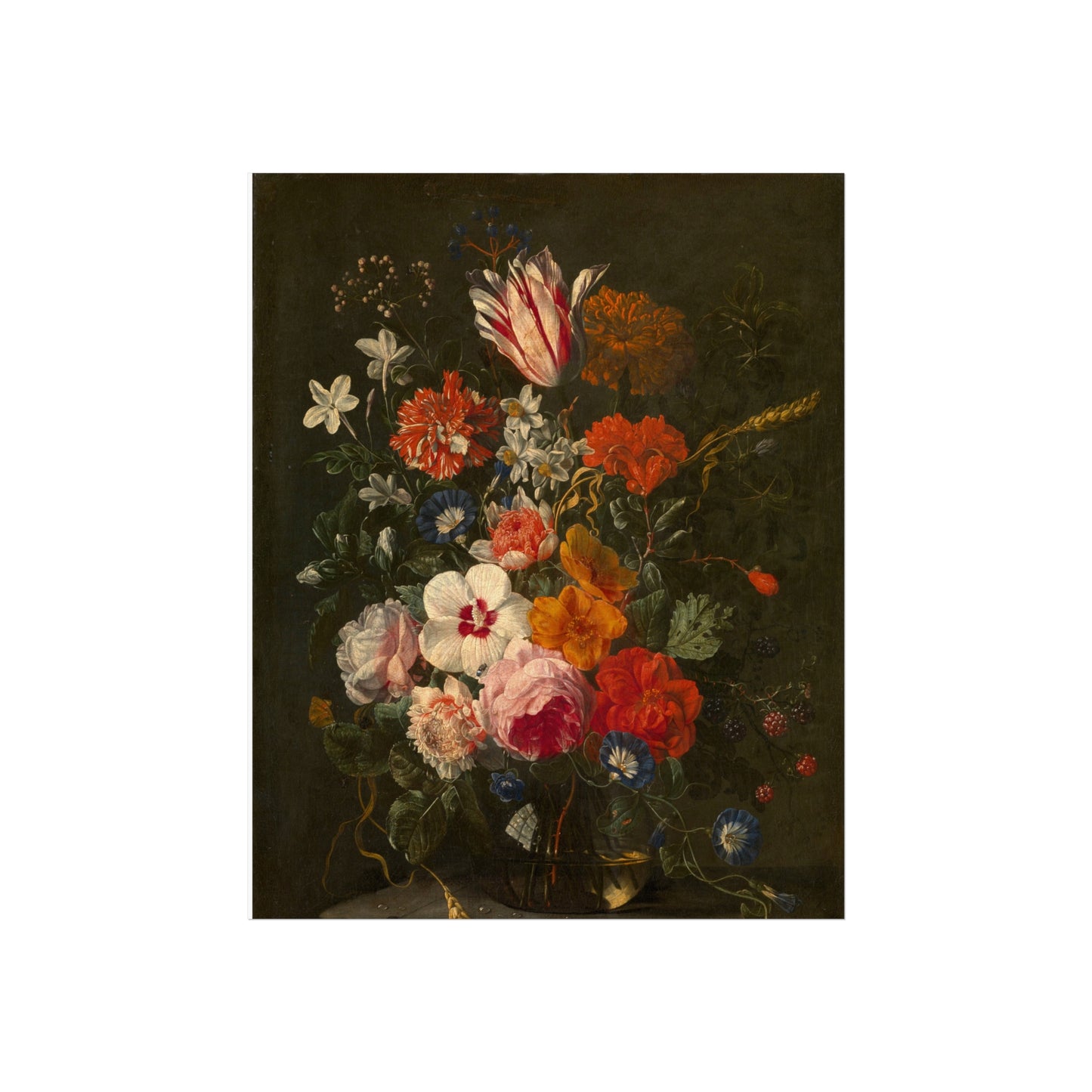Floral Still Life Fine Art Poster — Vintage Dutch Bouquet Wall Art