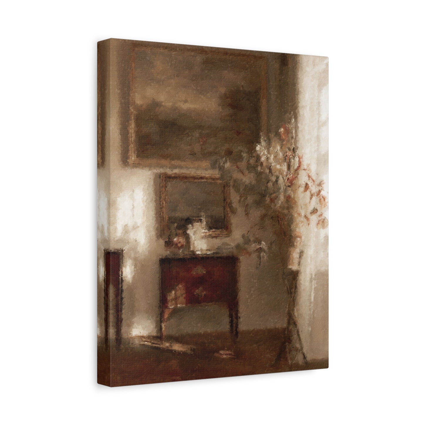 Soft Vintage Interior Matte Canvas Wall Art — Stretched 1.25"