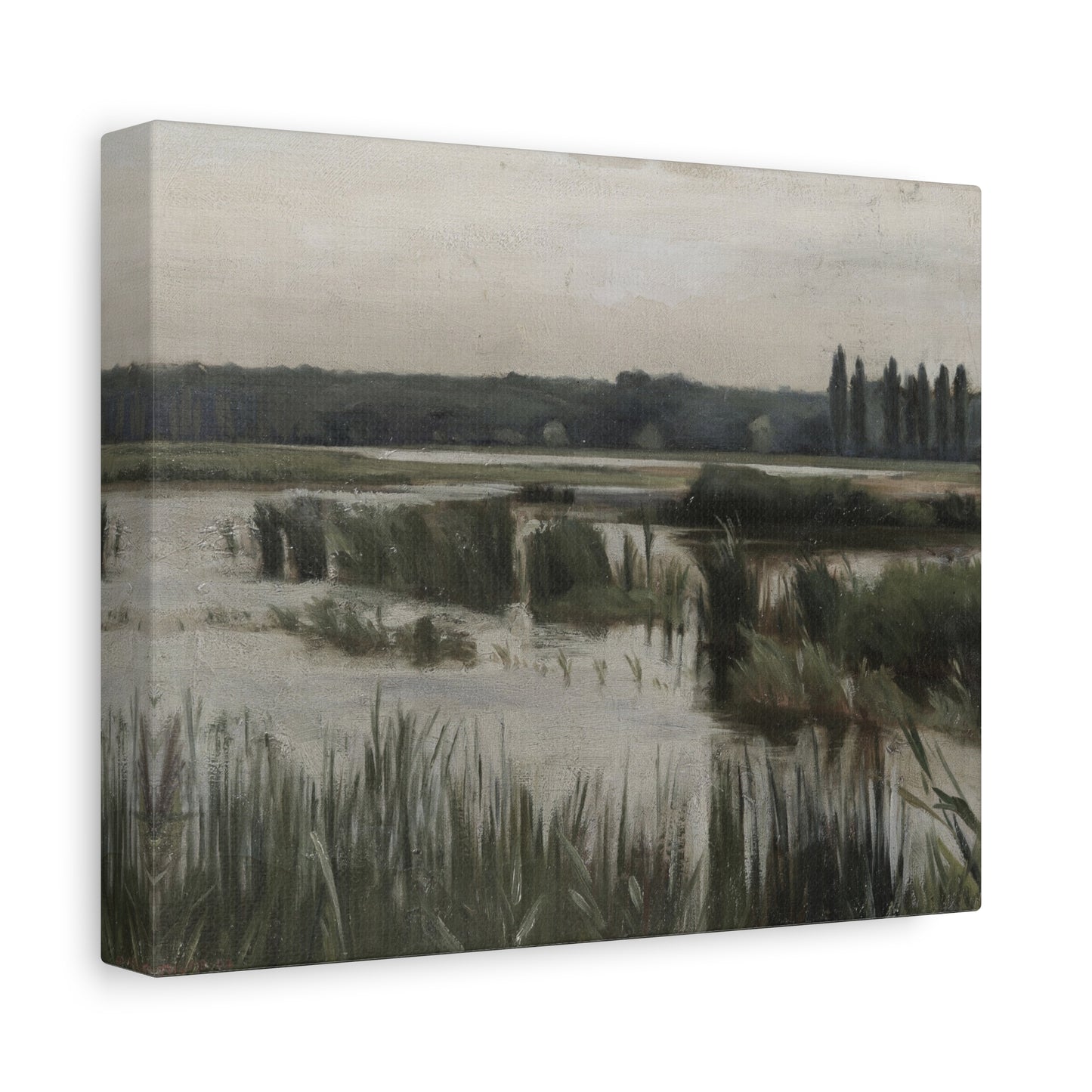 Marshland Landscape Canvas Print — Serene Coastal Wetlands Wall Art