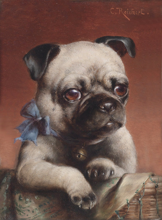 Vintage Pug Portrait – Printable Wall Art
