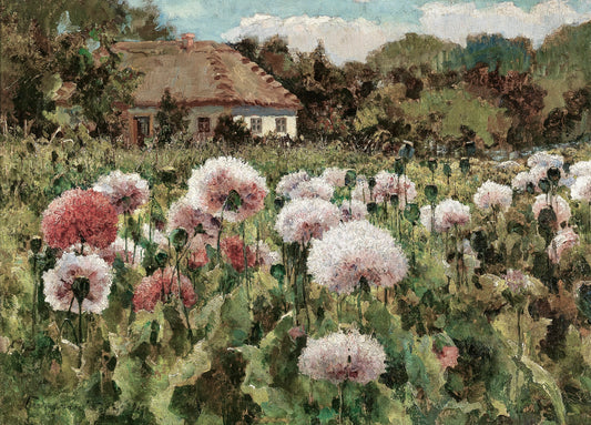 Romantic Cottage Garden Landscape – Printable Wall Art