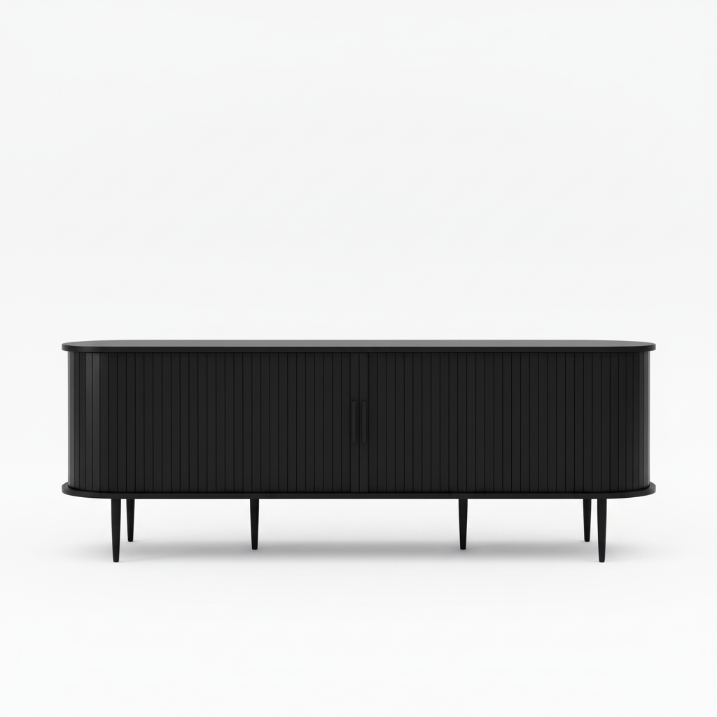 Black TV Stand Square Product Image