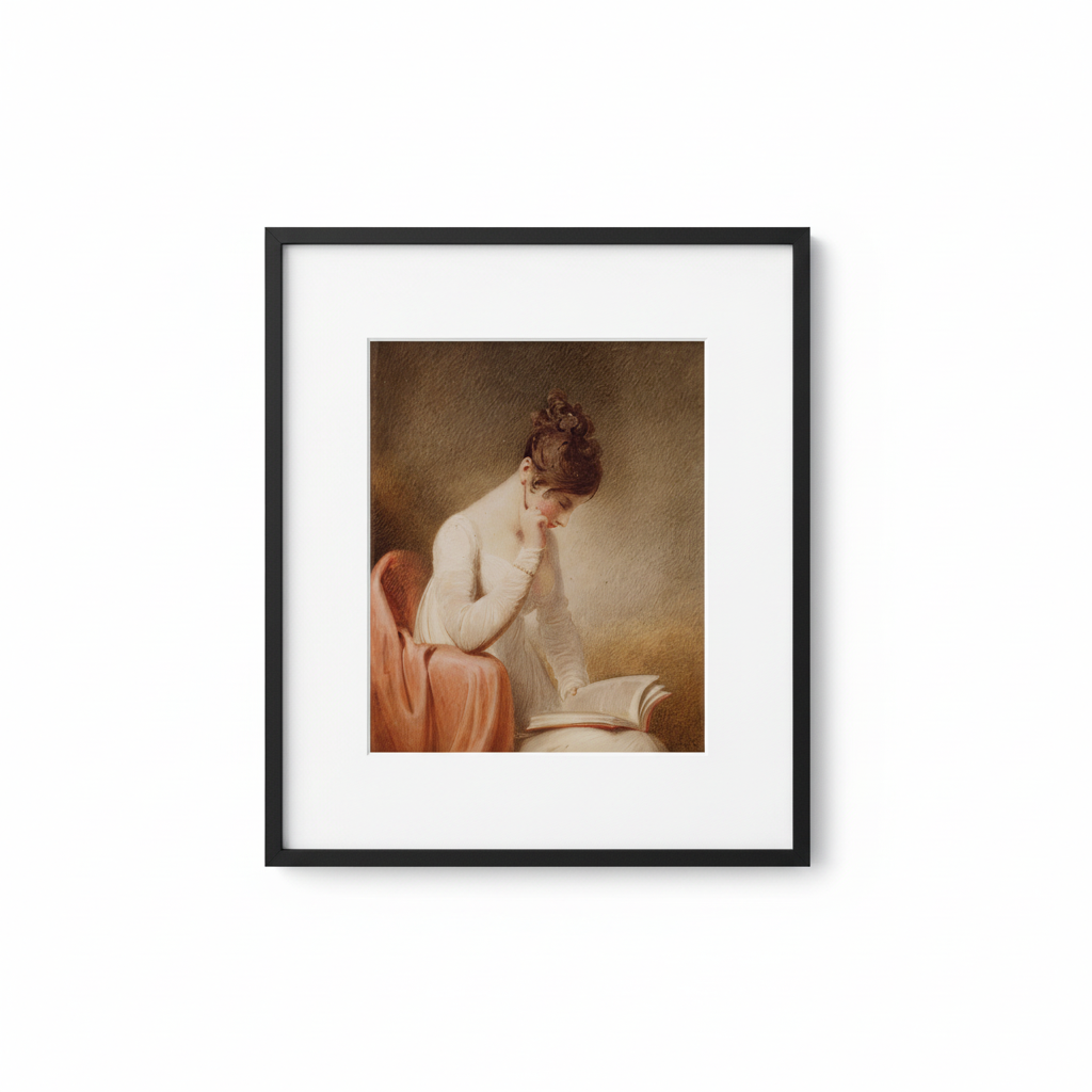 Book Lover Wall Art - Black Frame