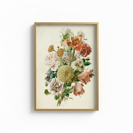 Botanical Bouquet Gold Frame