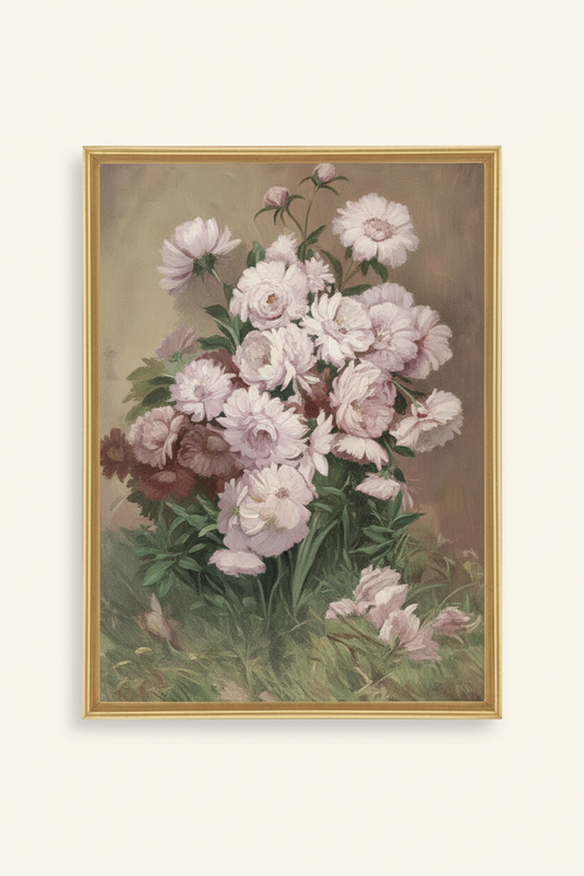 Chrysanthemum in Gold Frame