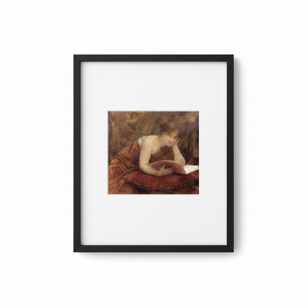 Cozy Reading Wall Art - Black Frame