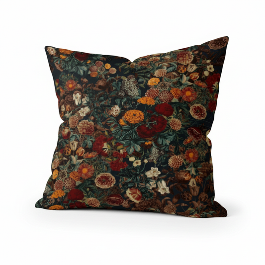 Exotic Garden Floral Pillow - Properly Scaled