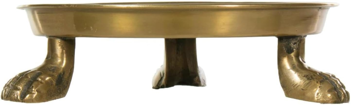 Gold Clawfoot Dish with Lion Paw Feet - Decorative Catchall for Jewelry, Candles & Home Decor