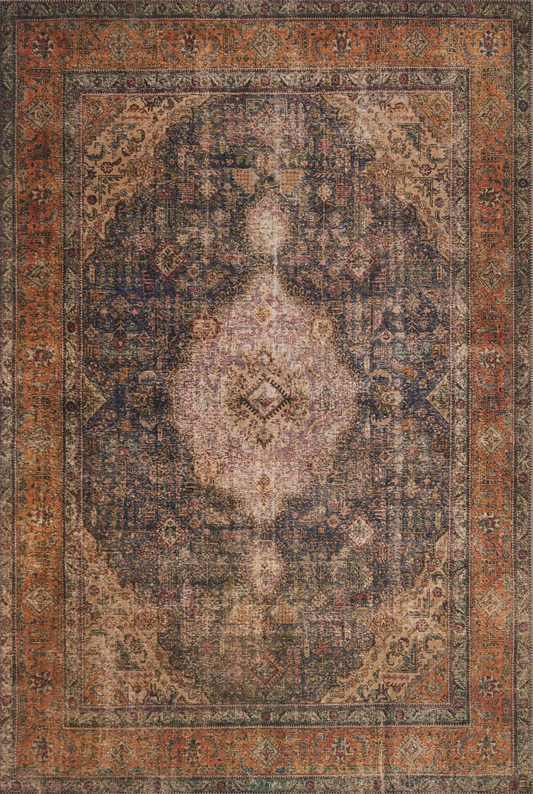 Loloi Loren Vintage Persian Area Rug — Distressed Boho Rug for Dark Academia & Moody Home Decor