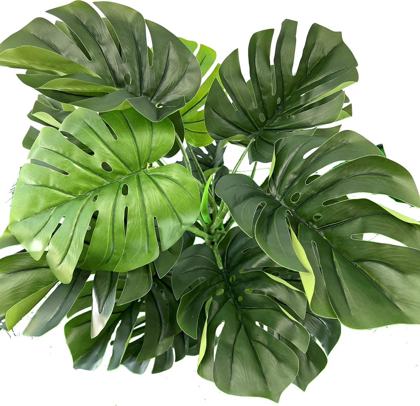 4ft Artificial Monstera Plant — Handmade in USA with Real Wood | Sustainable Home Decor