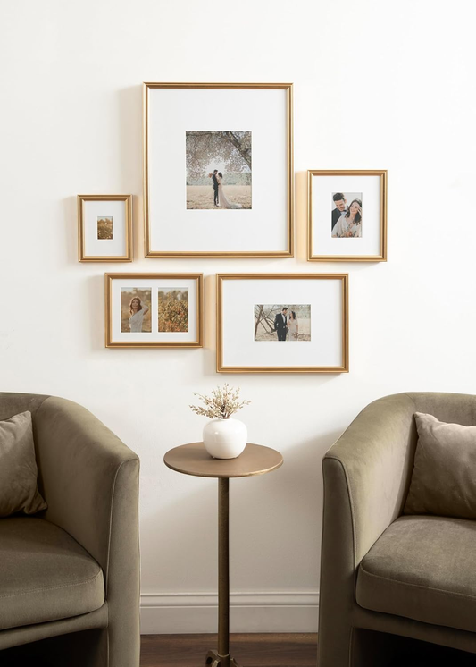 Kate and Laurel Adlynn Gold Gallery Wall Frame Set