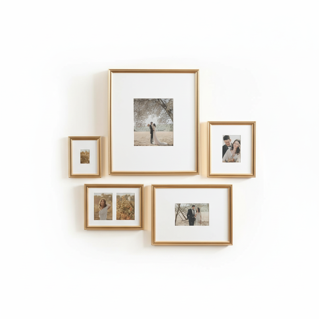 Kate and Laurel Gold Gallery Frame Set