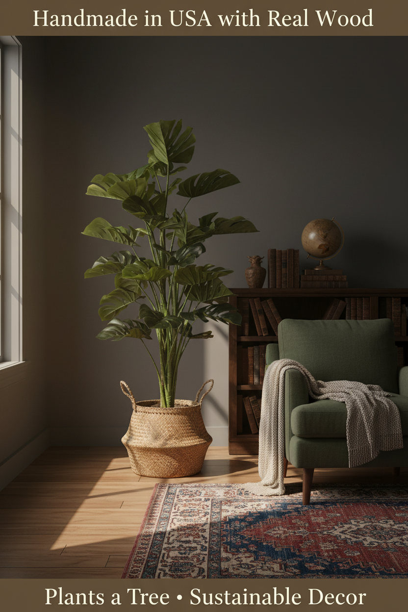 Moody Earthy Monstera Plant Pinterest Pin