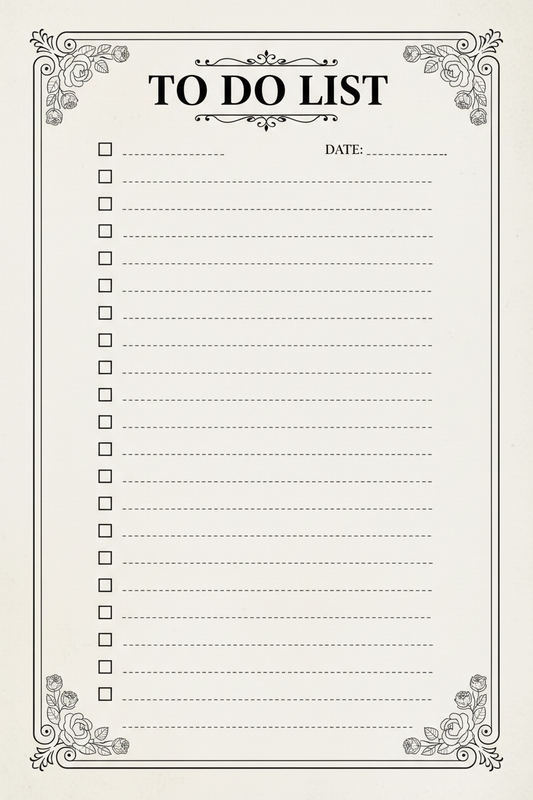 Printer-Friendly To-Do List