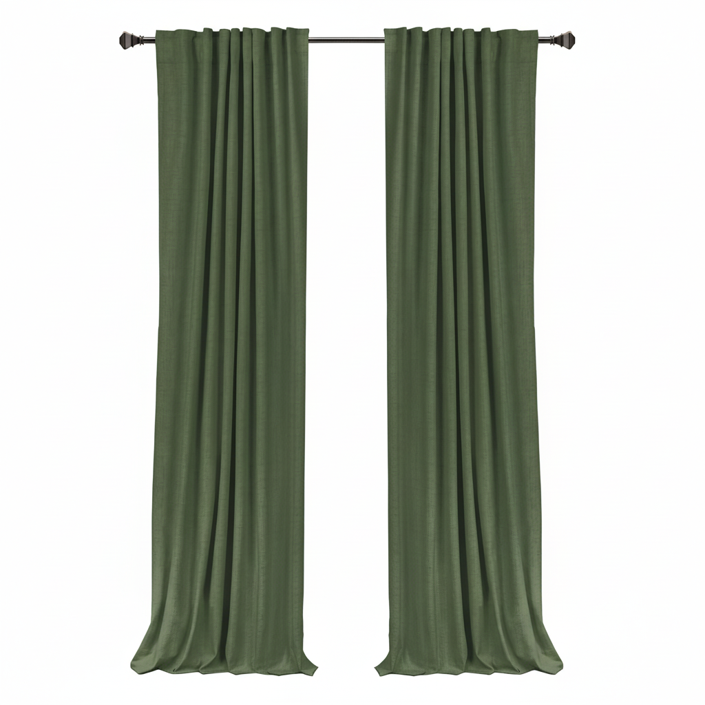 Sage Green Linen Curtains