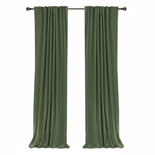 Sage Green Linen Curtains