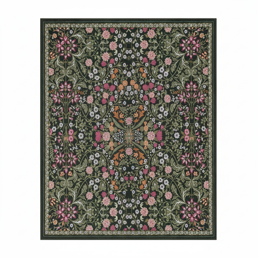 Vintage Floral Area Rug 10x12