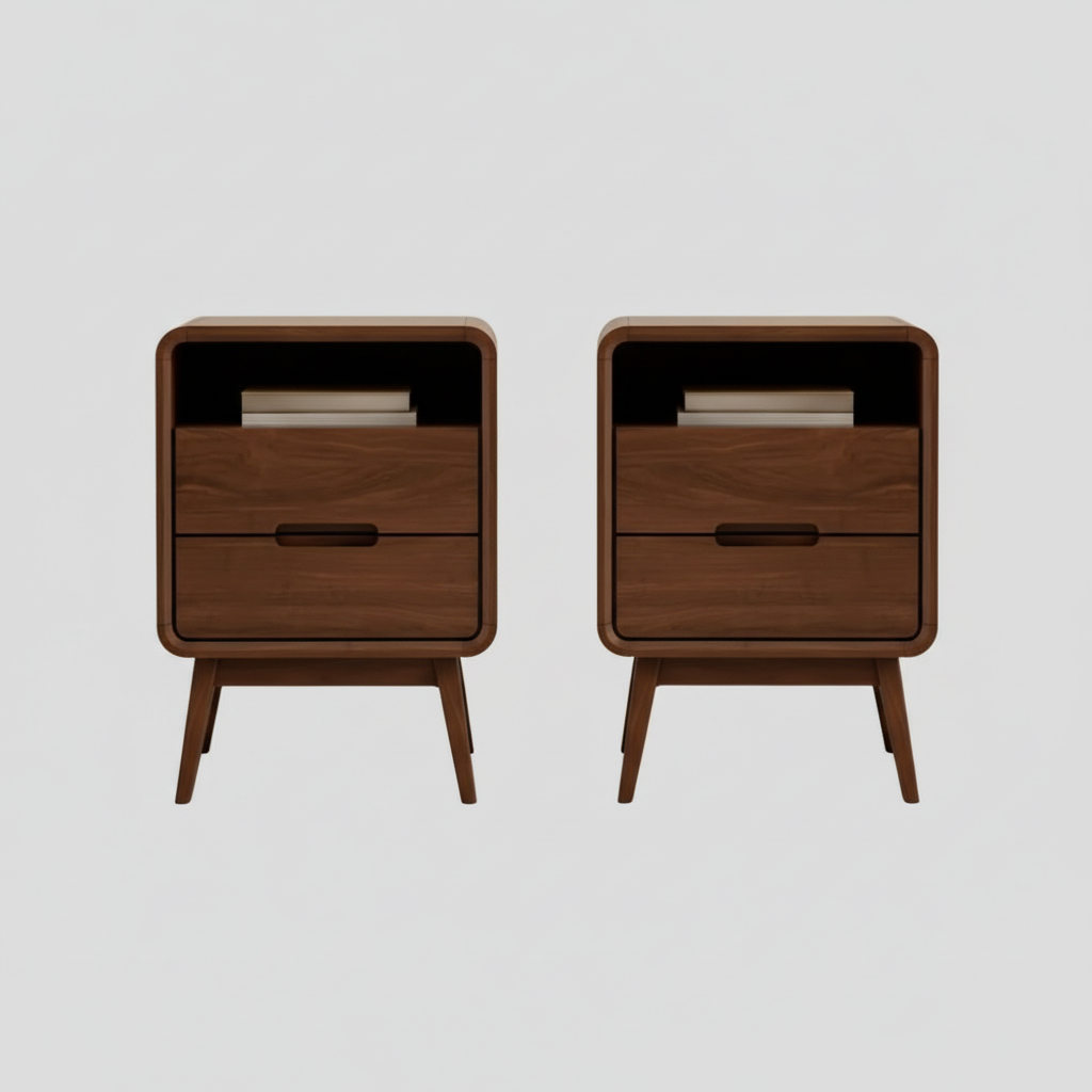 Walnut Nightstand Square Product Image