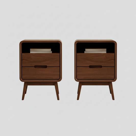 Walnut Nightstand Square Product Image